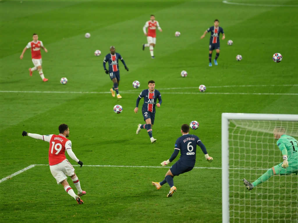 巴黎2-1力克阿森纳：射门11-19落于下风，射正6-4占优，控球率46%-54%稍逊